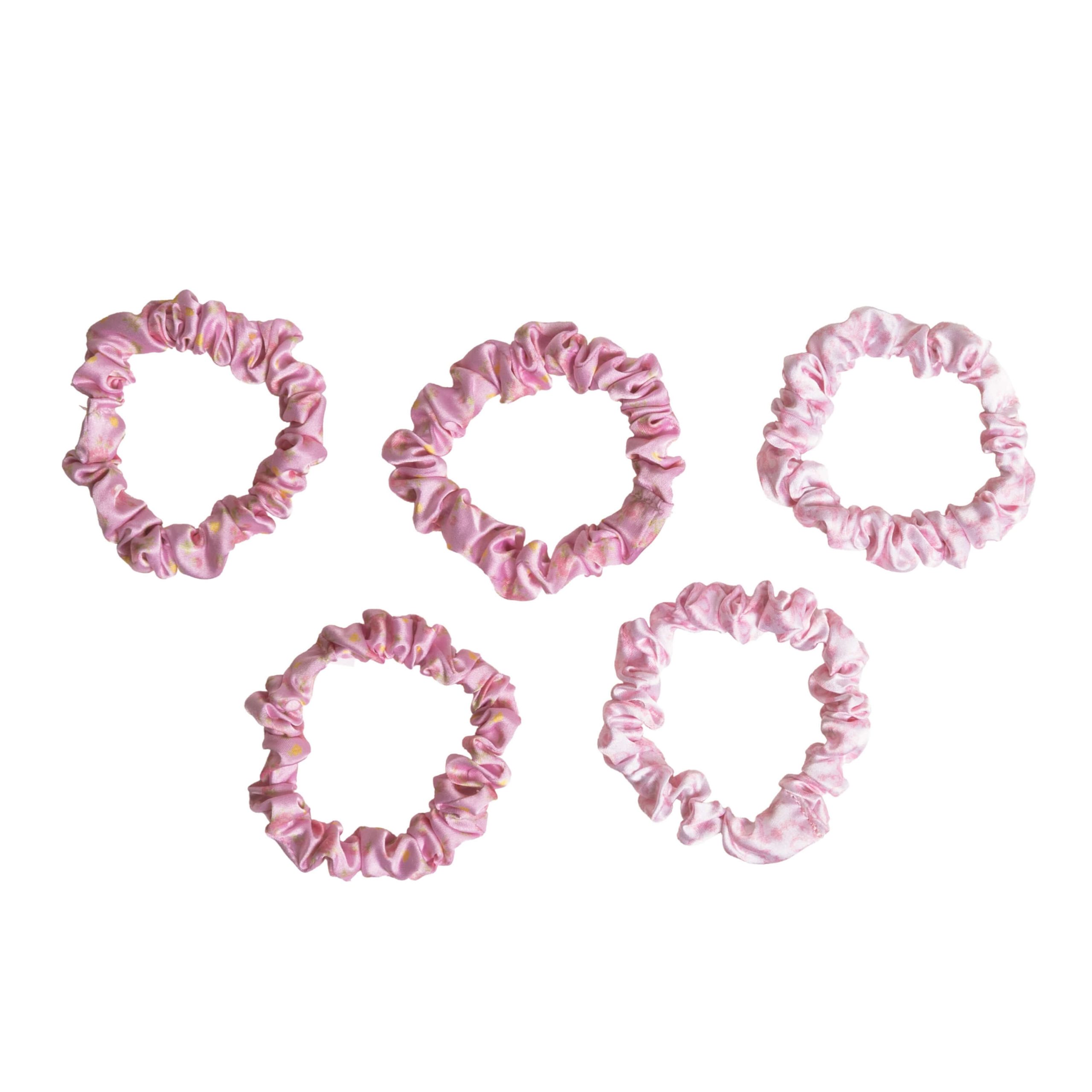 Goody x LoveShackFancy Satin Scrunchies - Ikat Rose & Coquette Bow - 5ct - Image 3
