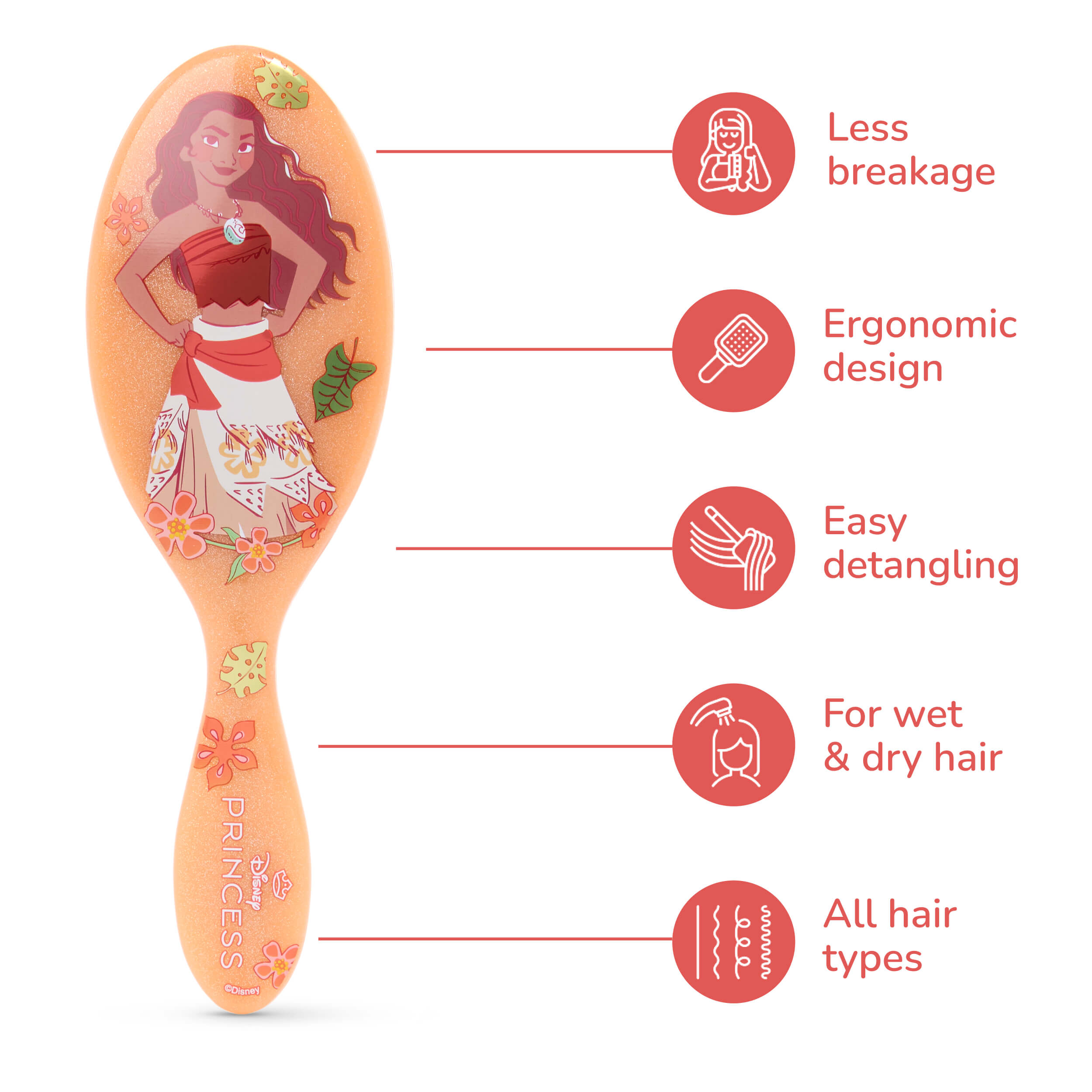 Wet Brush x Dreamy Disney Princess Original Detangler - Moana - Image 4