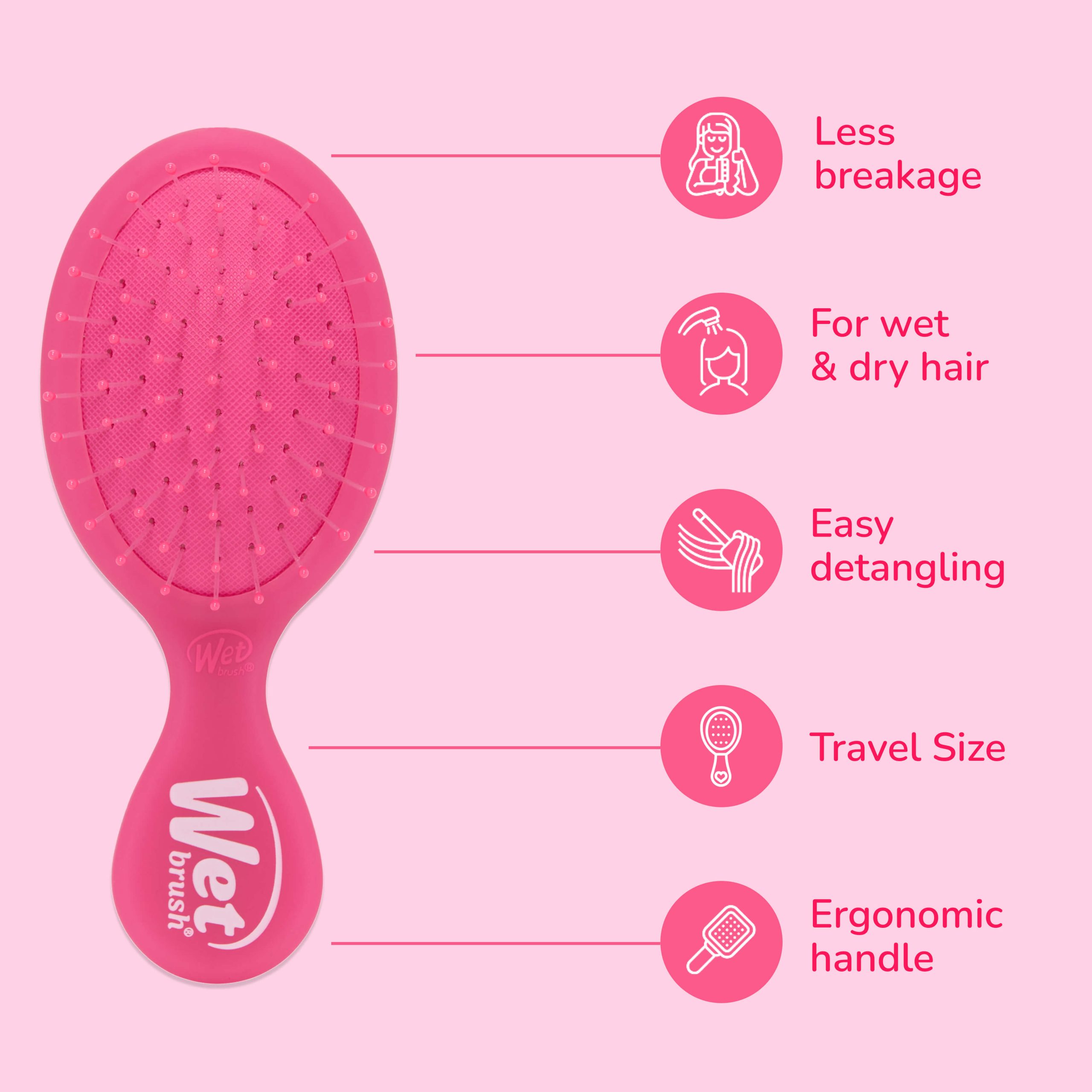 Mini Detangler - Frost Pink - Image 4