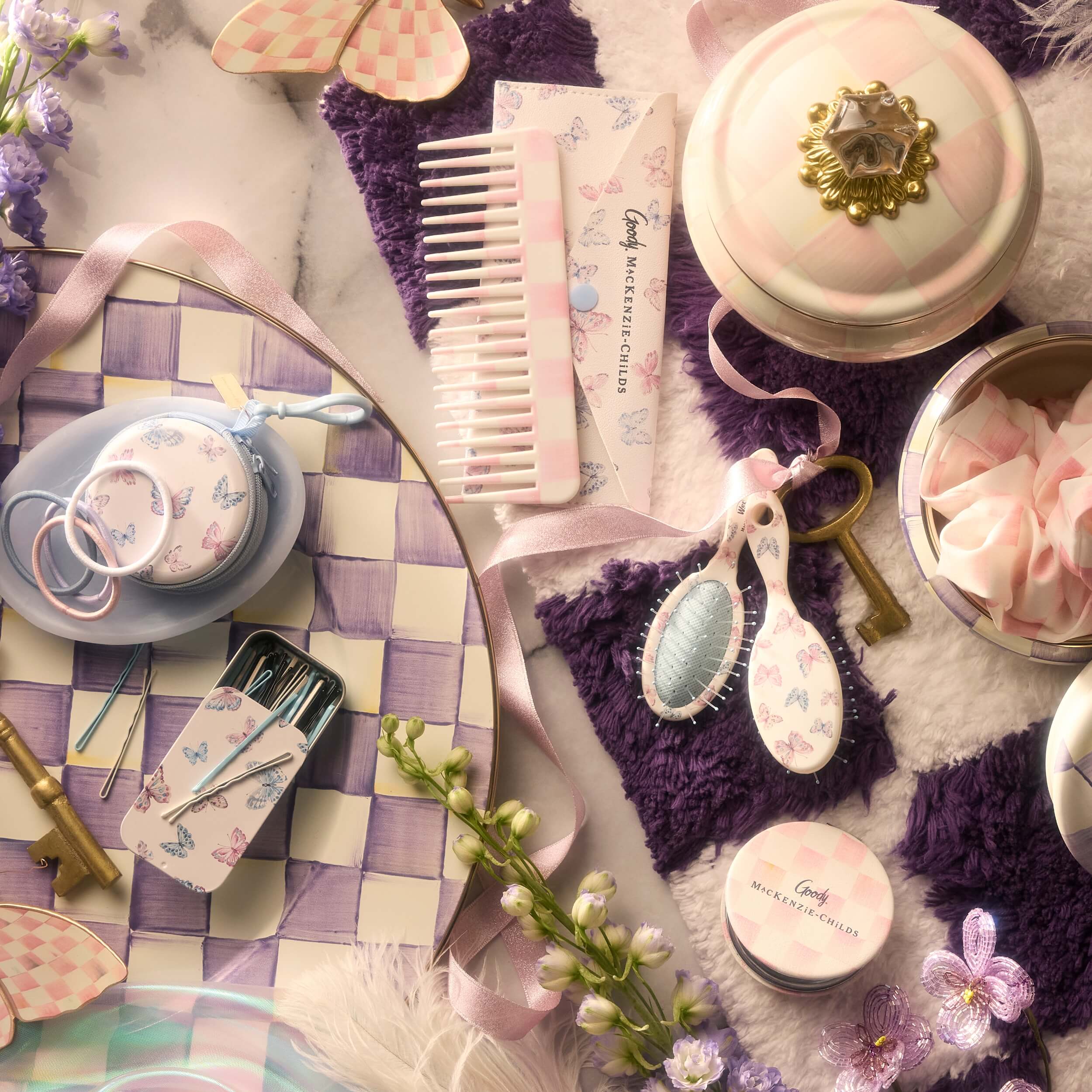 MacKenzie-Childs x Wet Brush Keychain Detangler - Butterfly Hill - Image 8