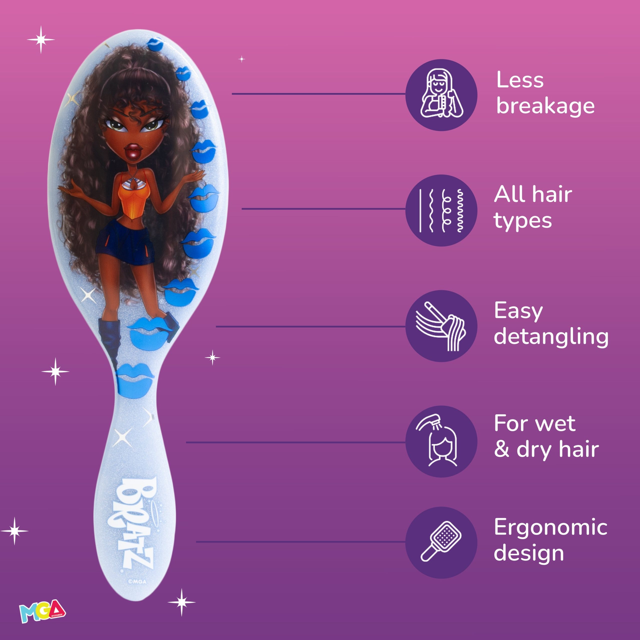 Wet Brush x Bratz Original Detangler & Claw Clips Kit - Sasha - Image 6
